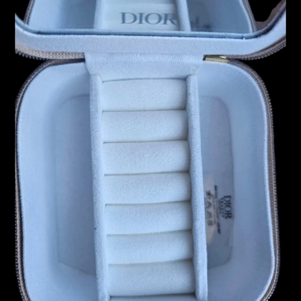 Dior Gold Metallic Compact Jewelry Mirror Vanity Case NEW GWP